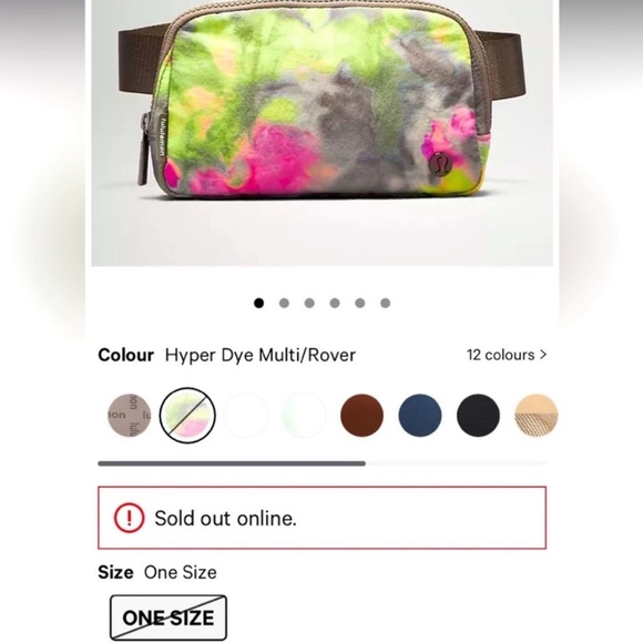 LULULEMON EVERYWHERE BELT BAG Hyper Dye Multi/Rover Unisex - Picture 2 of 8